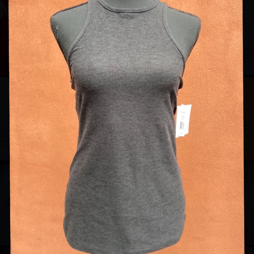 Beyond Yoga Lock & Keyhole Tank Top Darkest Night